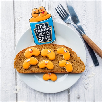 "You Are My Fave Human Bean" Hand-Iced Cookie Letterbox Gift