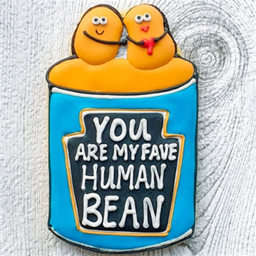 "You Are My Fave Human Bean" Hand-Iced Cookie Letterbox Gift