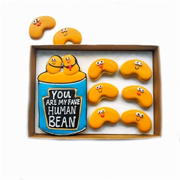 "You Are My Fave Human Bean" Hand-Iced Cookie Letterbox Gift