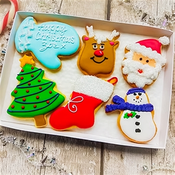 Personalised Christmas Assorted Hand-Iced Cookie Letterbox Gift