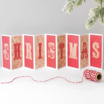 Scandi Banner Concertina Christmas Card