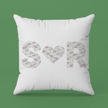 Personalised Couples Letter Cushion