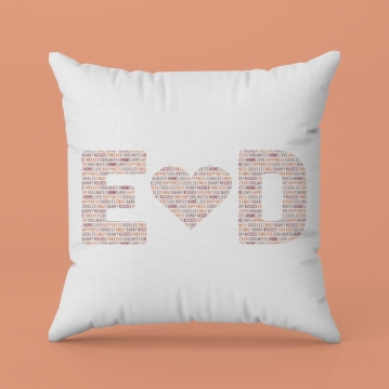 Personalised Couples Letter Cushion