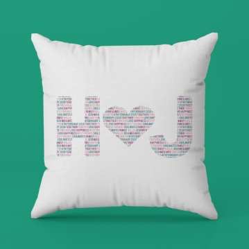 Personalised Couples Letter Cushion