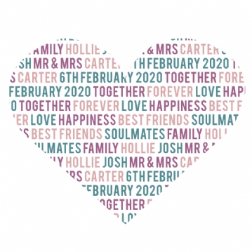 Personalised Couples Letter Cushion