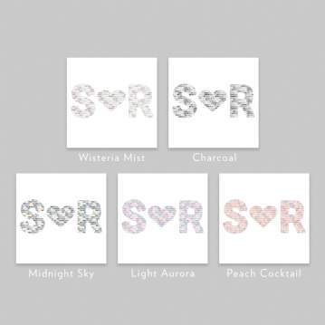 Personalised Couples Letter Cushion