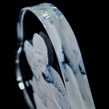 Personalised Engraved Photo Crystal Heart