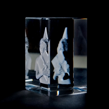 3D Personalised Engraved Photo Crystal Block