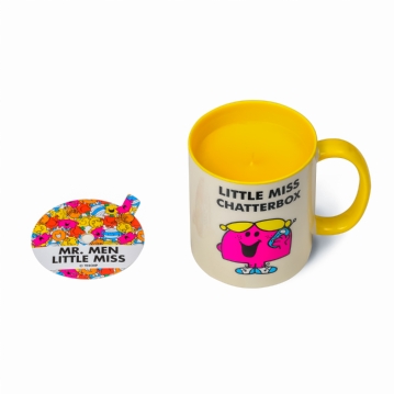 Little Miss Chatterbox Lemon & Raspberry Scented Reusable Mug Candle