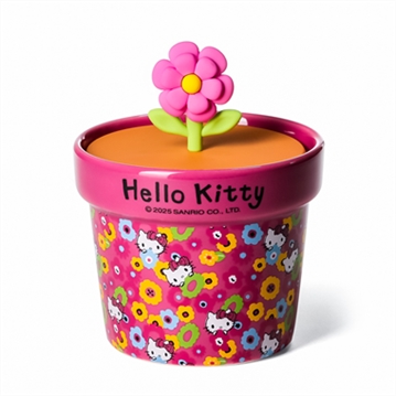 Hello Kitty Reusable Plant Pot Scented Candle - Rose & Cherry Blossom