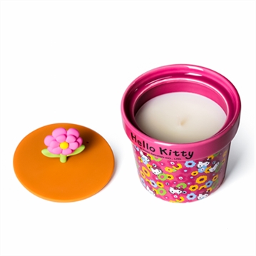 Hello Kitty Reusable Plant Pot Scented Candle - Rose & Cherry Blossom