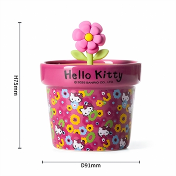Hello Kitty Reusable Plant Pot Scented Candle - Rose & Cherry Blossom