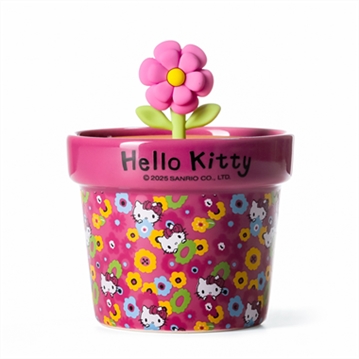 Hello Kitty Reusable Plant Pot Scented Candle - Rose & Cherry Blossom