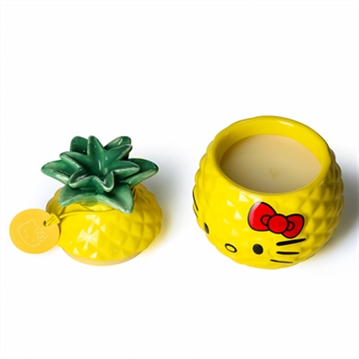 Hello Kitty Summer Reusable Plant Pot Scented Candle - Pineapple