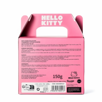 Hello Kitty Bakery - Strawberry Cupcake Scented Bath Fizzer