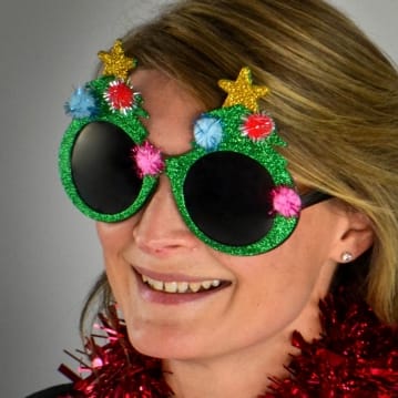 Christmas tree glasses 