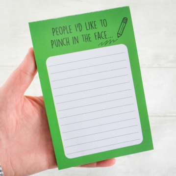 People I'd Like To Punch Memo Pad