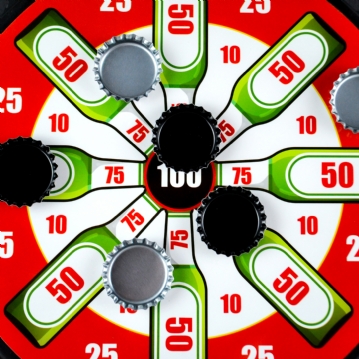 Magnetic Bottle Cap Dartboard