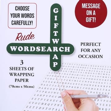 Rude Word Search Gift Wrap