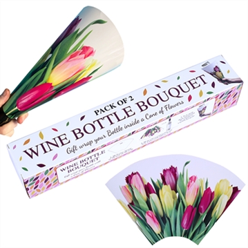 Wine Bottle Bouquet Gift Presentation