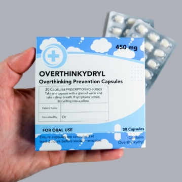 Overthinkydryl - Joke Prescription Mint Sweets
