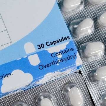 Overthinkydryl - Joke Prescription Mint Sweets