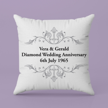 Personalised Diamond Anniversary Cushion