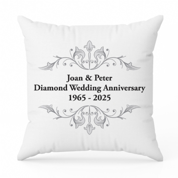 Personalised Diamond Anniversary Cushion