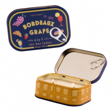 Bordeaux Grape Candle Tin