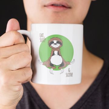 chilled out sloth mug