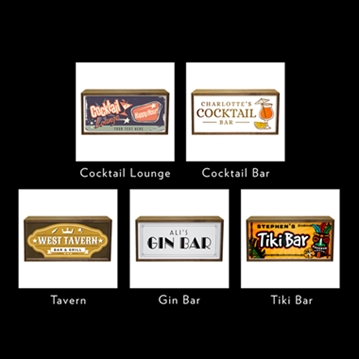 Personalised Bar Light Boxes