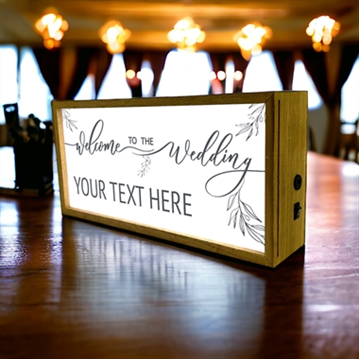 Personalised Welcome to the Wedding Light Box