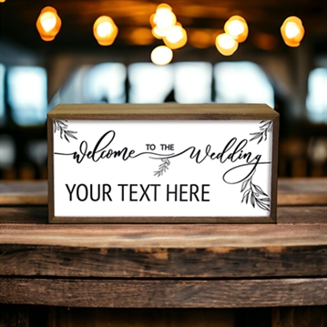 Personalised Welcome to the Wedding Light Box