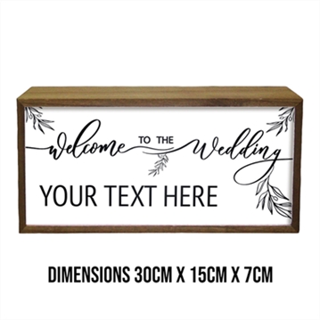 Personalised Welcome to the Wedding Light Box