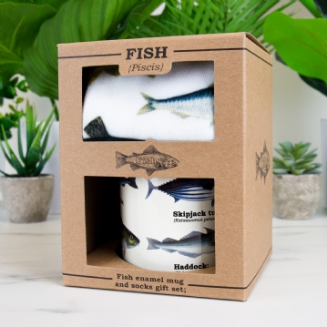 Fish Mug And Socks Gift Set