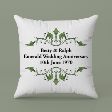 Personalised Emerald Anniversary Cushion
