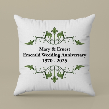 Personalised Emerald Anniversary Cushion