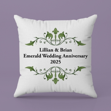 Personalised Emerald Anniversary Cushion