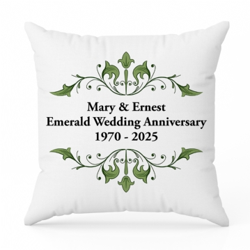 Personalised Emerald Anniversary Cushion
