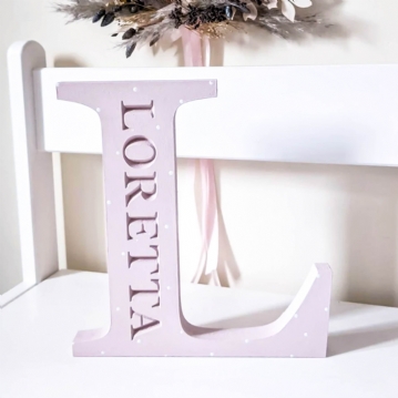 Handmade Personalised Free Standing Name Letter Ornament