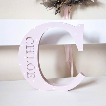 Handmade Personalised Free Standing Name Letter Ornament