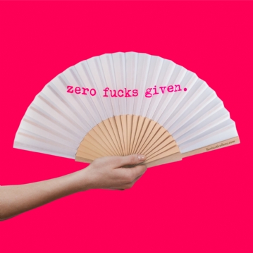 Zero Fucks Given Hand Fan