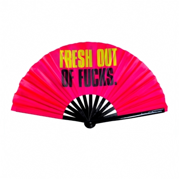 Fresh Out of Fucks Large Hand Fan