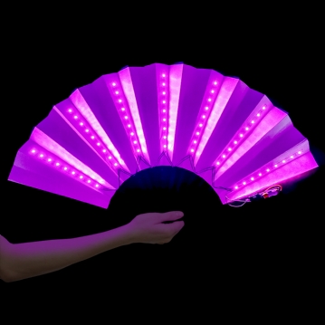 Pink LED Hand Fan