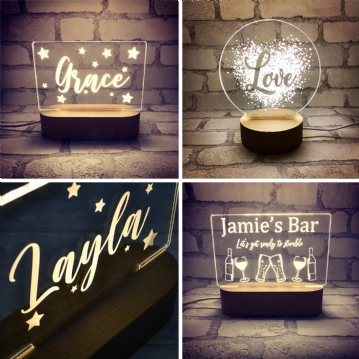 Light Up Personalised signs