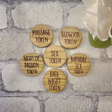 Wooden Rude Love Tokens Bundle