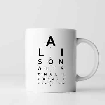 Personalised Eye Test Mug