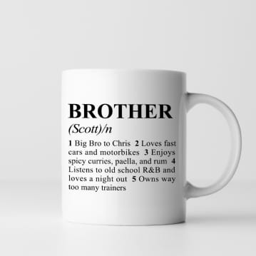 Personalised Definition Brother Mug
