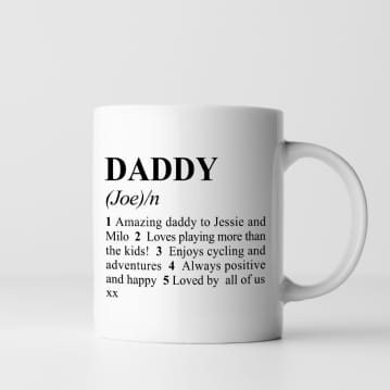 Dictionary definition personalised daddy mug