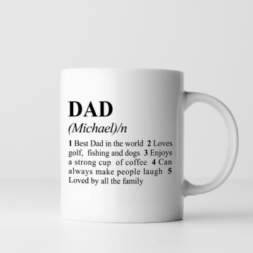 Dictionary definition personalised daddy mug